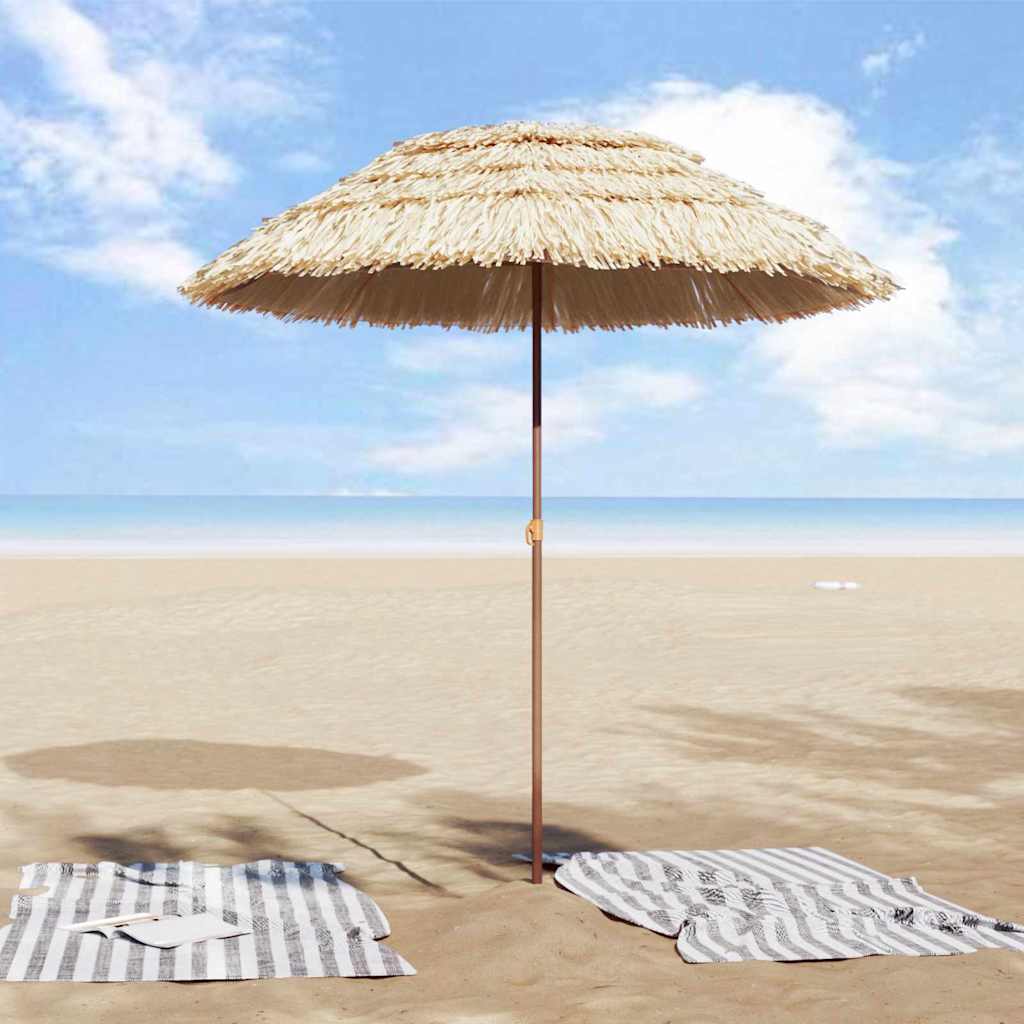 Parasol de Praia Castanho Ø 160 x 196 cm Aço