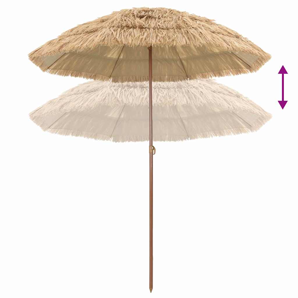 Parasol de Praia Castanho Ø 160 x 196 cm Aço