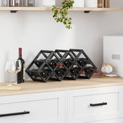 Escorredor de Vinho Preto 63 x 16.5 x 25 cm Aço revestido a pó