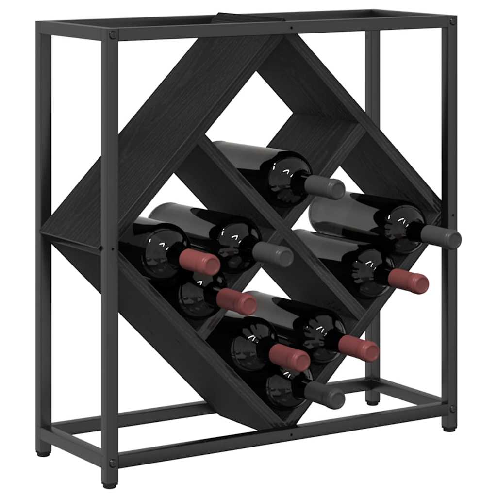Escorredor de Vinho Carvalho preto 51 x 18 x 52,5 cm