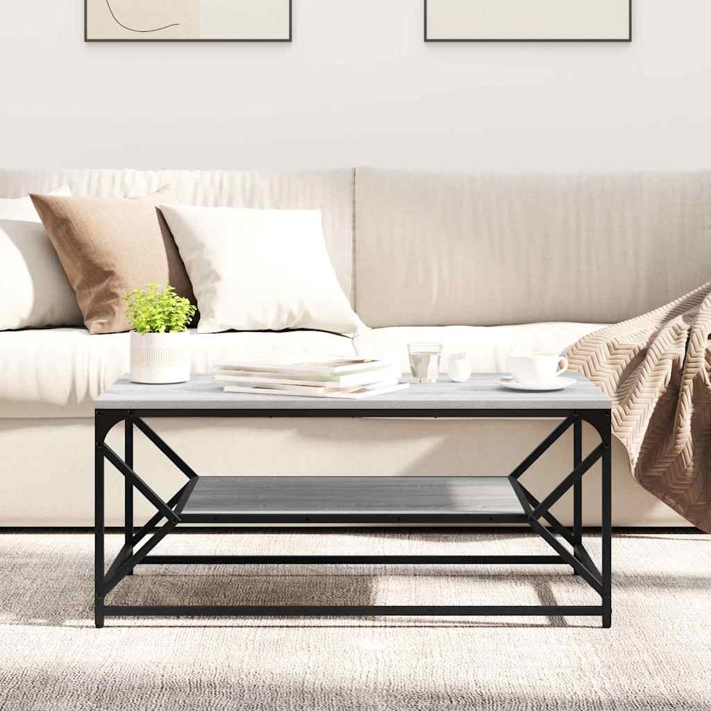 Mesa de centro Sonoma cinzento 90 x 50 x 40 cm