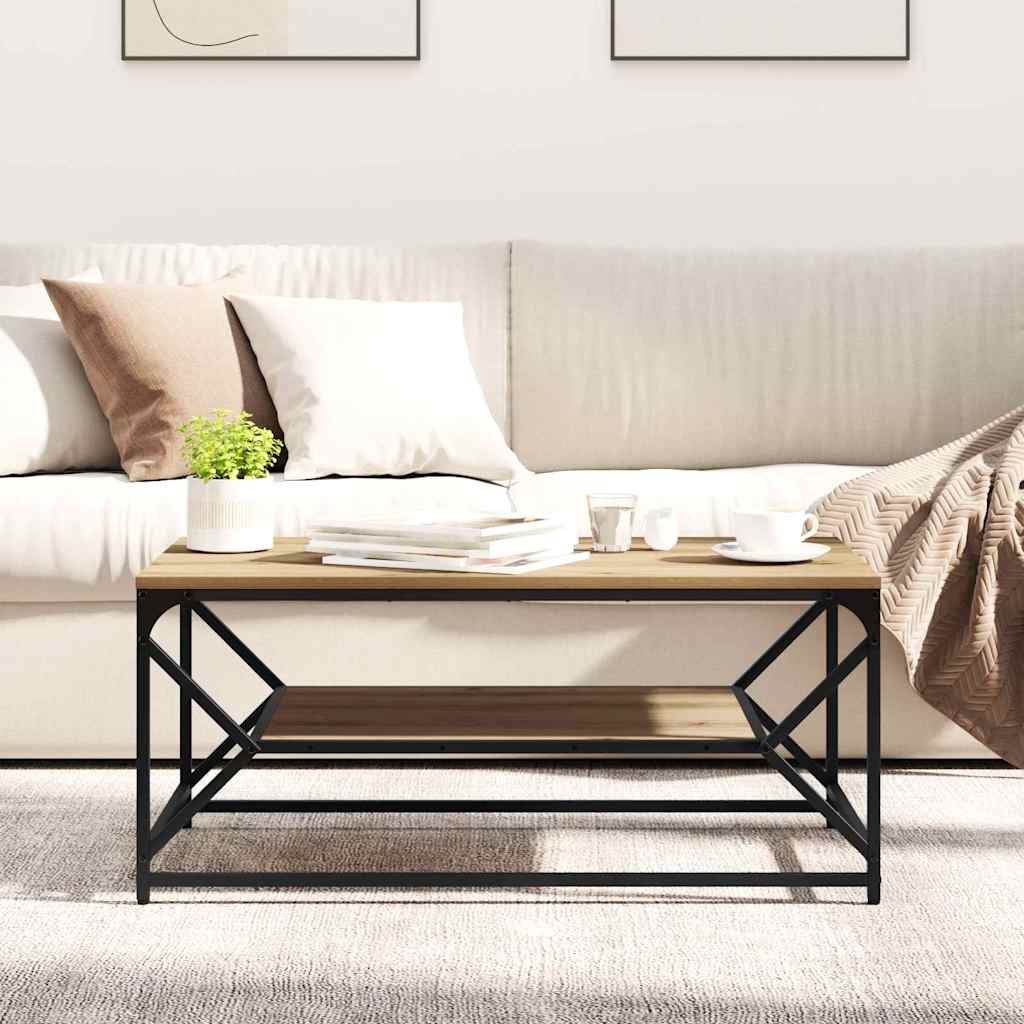 Mesa de centro carvalho artisiano 90 x 50 x 40 cm