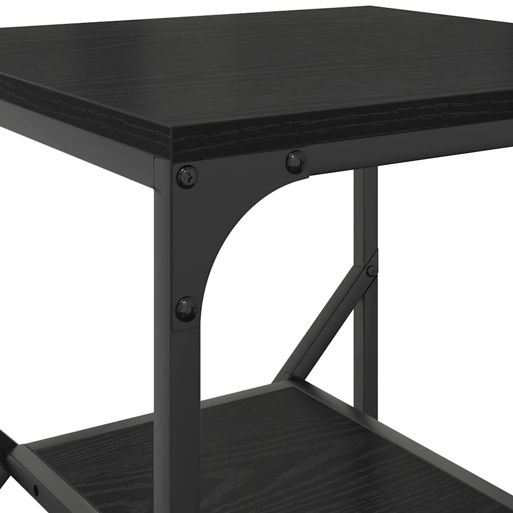 Mesa Lateral Carvalho Preto 41 x 40 x 60 cm