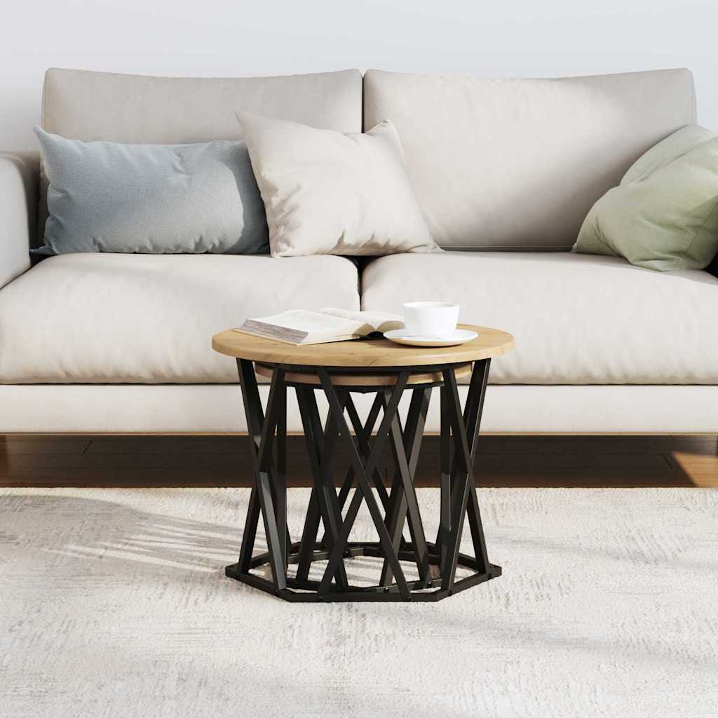 Mesa Lateral 2 pcs Carvalho Artesanal