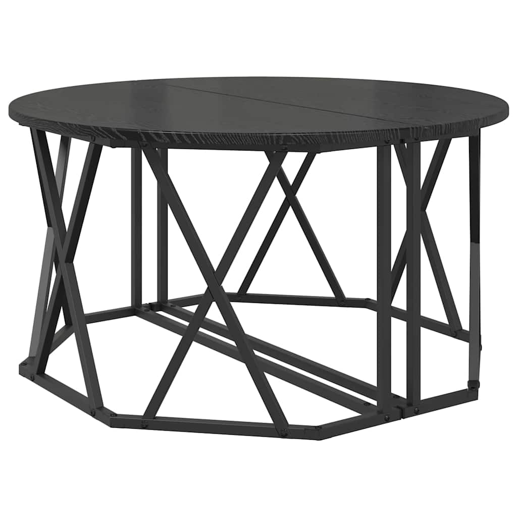 Mesa de centro Carvalho preto 80 x 80 x 42 cm