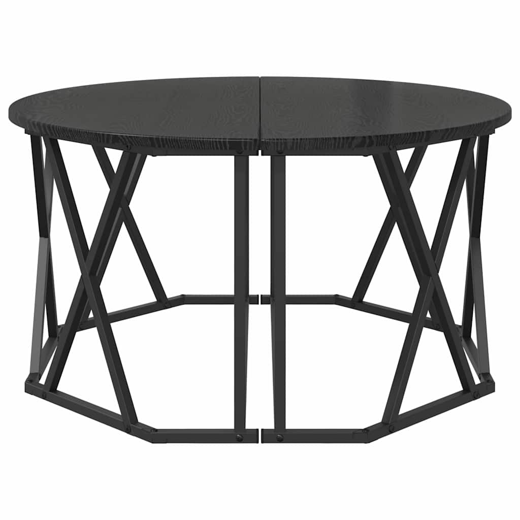 Mesa de centro Carvalho preto 80 x 80 x 42 cm