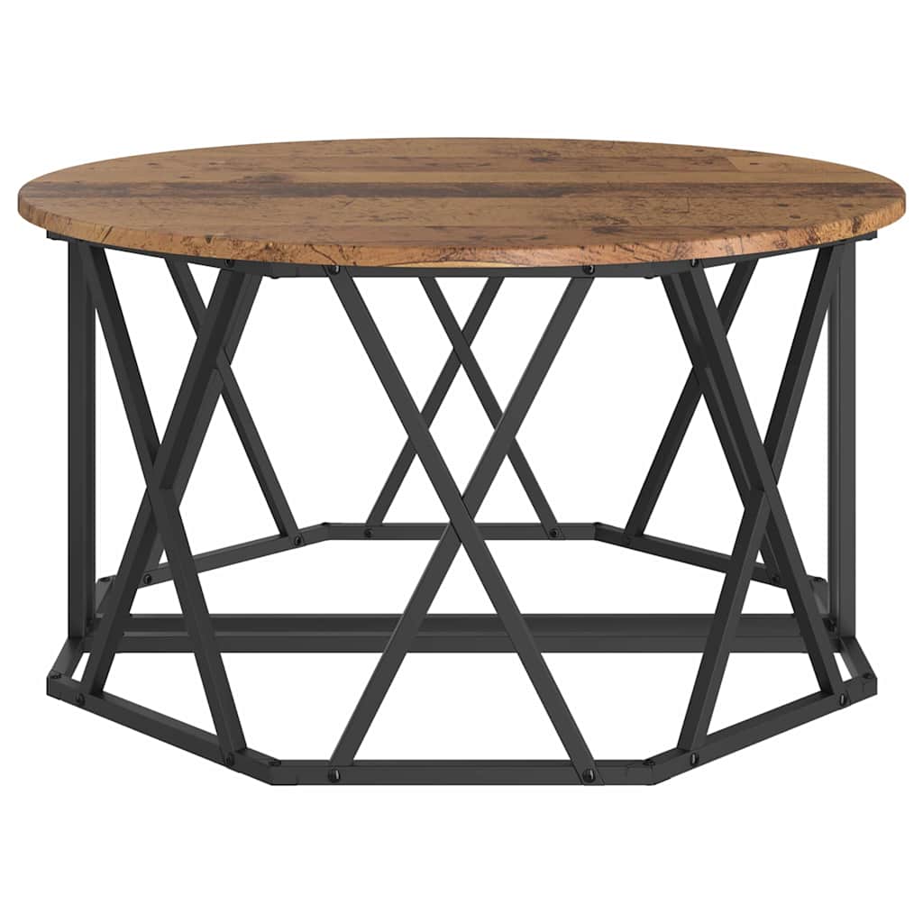 Mesa de centro Madeira antiga 80 x 80 x 42 cm