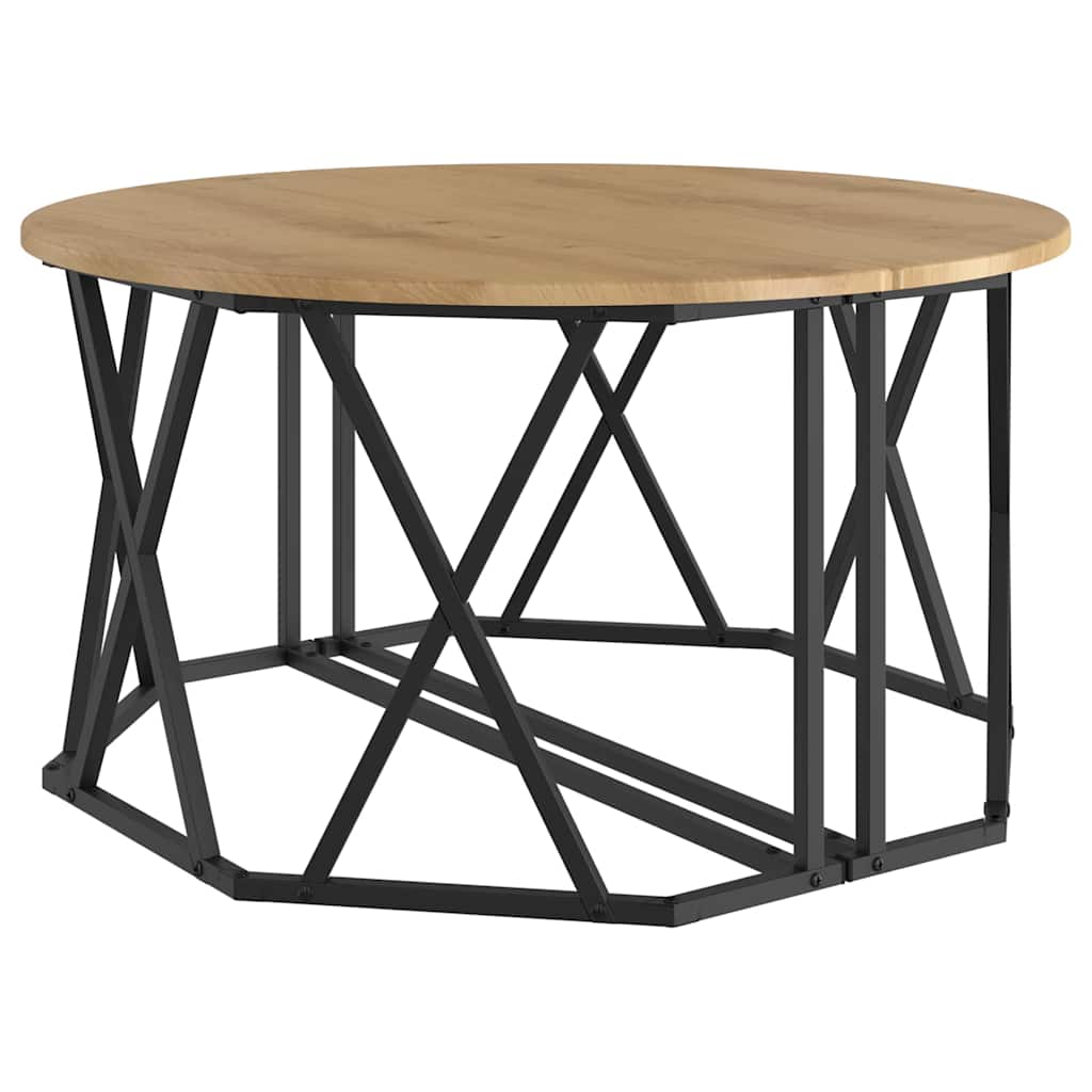 Mesa de centro carvalho artisiano 80 x 80 x 42 cm