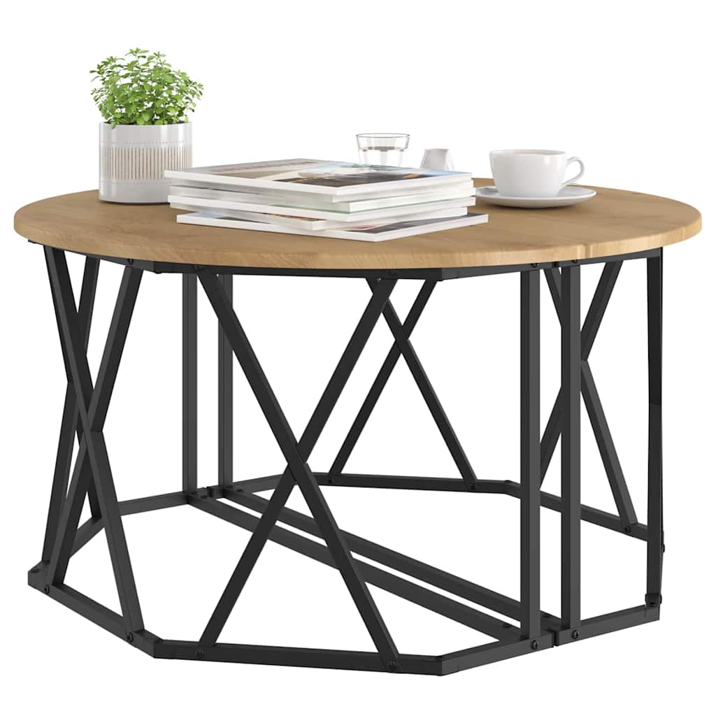 Mesa de centro carvalho artisiano 80 x 80 x 42 cm