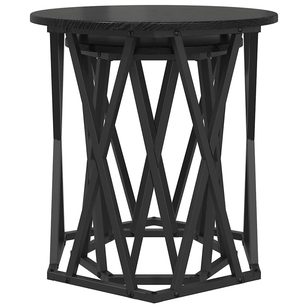 Mesa de centro 2 pcs Carvalho preto 50 x 50 x 50 cm