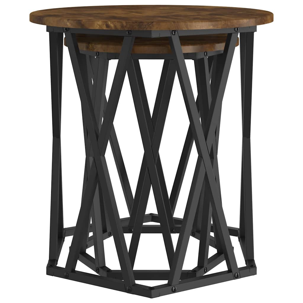 Mesa de centro 2 pcs Carvalho fumado 50 x 50 x 50 cm