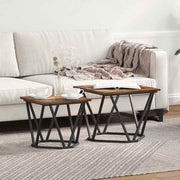 Conjunto de mesas de apoio 2 pcs Carvalho Defumado