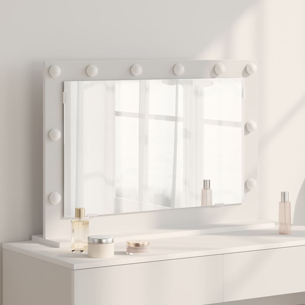 Espelho de Vaidade com luzes de tira LED Branco 80 x 15 x 18 cm