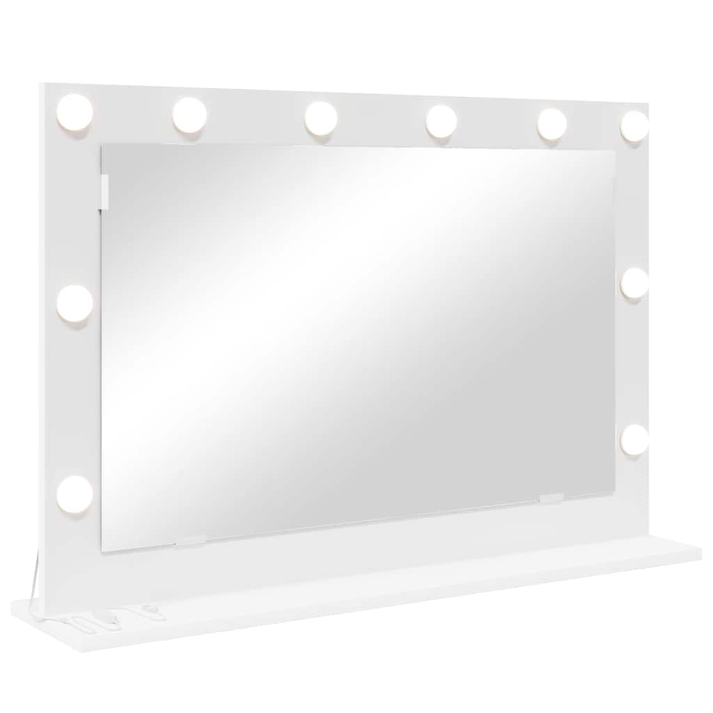 Espelho de Vaidade com luzes de tira LED Branco 80 x 15 x 18 cm