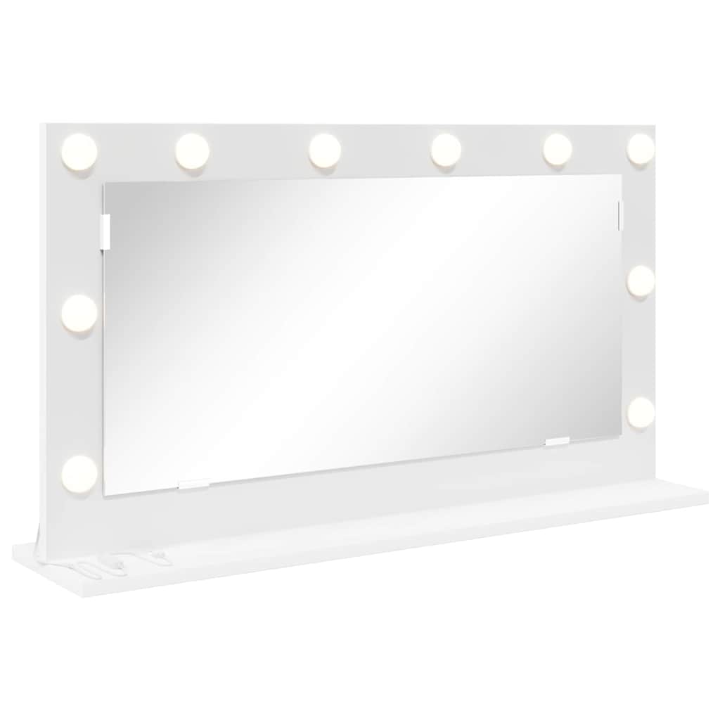 Espelho de Vaidade com luzes de tira LED Branco 80 x 45 x 18 cm