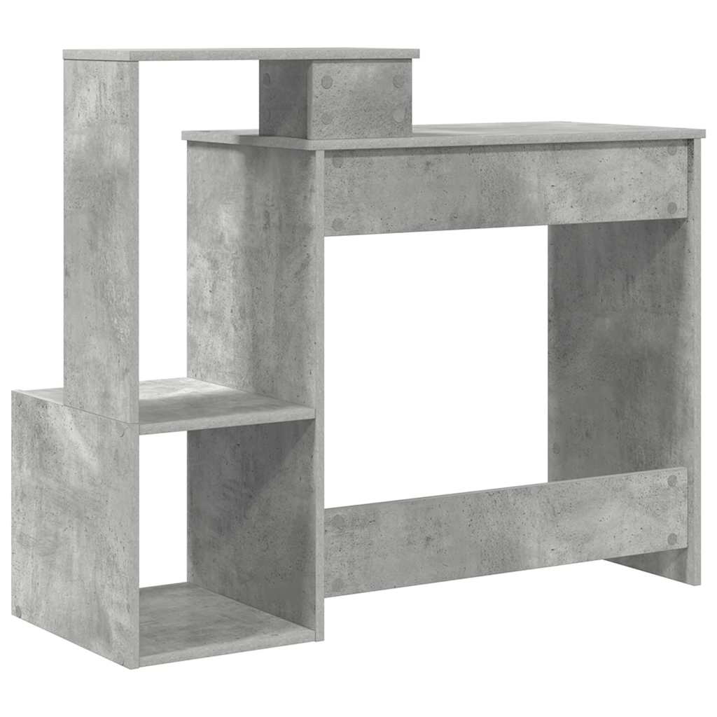 Secretária com prateleira Cinzento cimento 106 x 40 x 88,5 cm