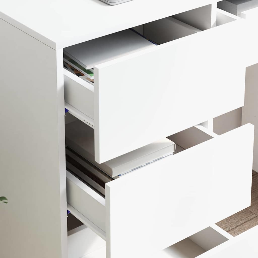 Mesa com gaveta Branco 90 x 37.5 x 75 cm Madeira processada