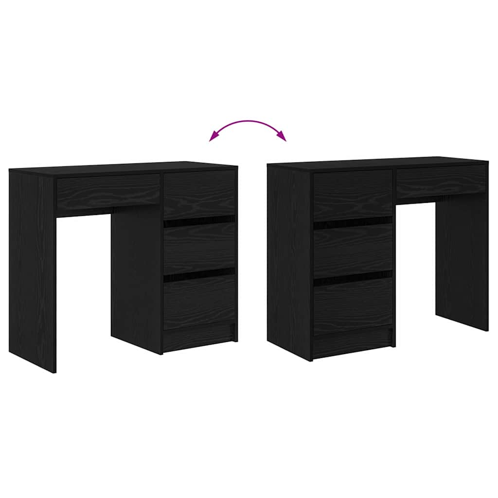 Mesa Carvalho Preto 90 x 37.5 x 75 cm Madeira processada