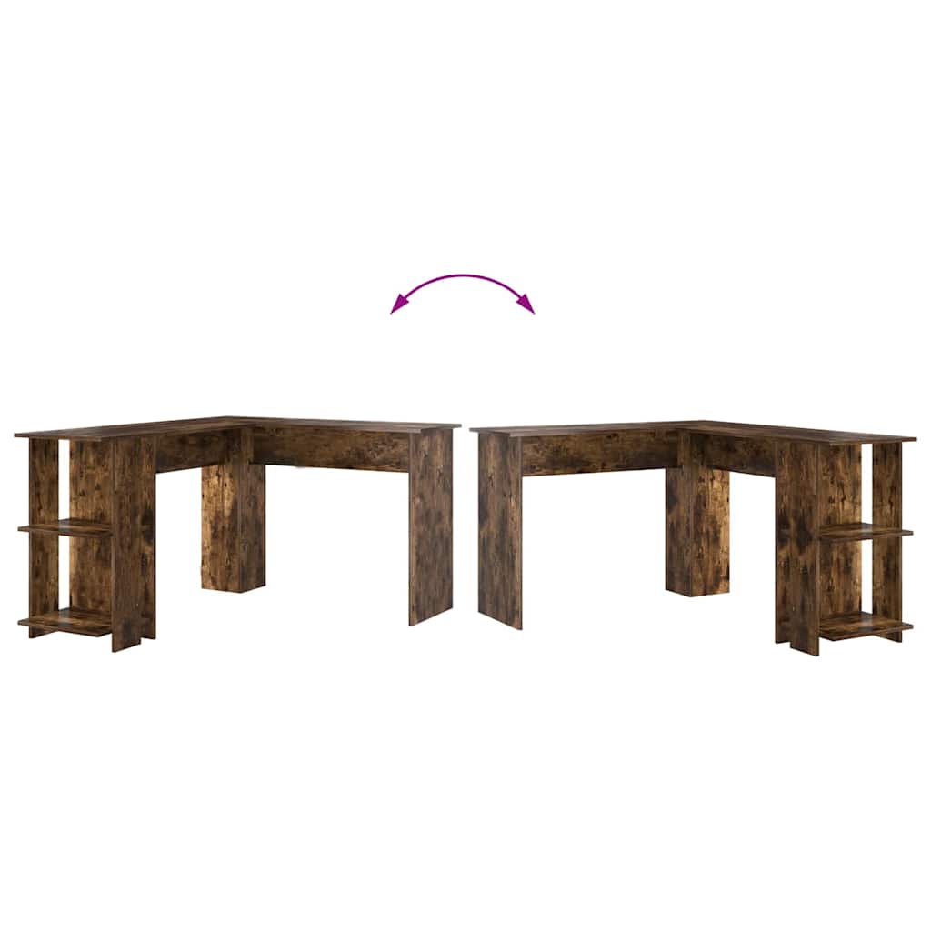 Secretária de canto Carvalho Defumado 140 x 113,5 x 75 cm