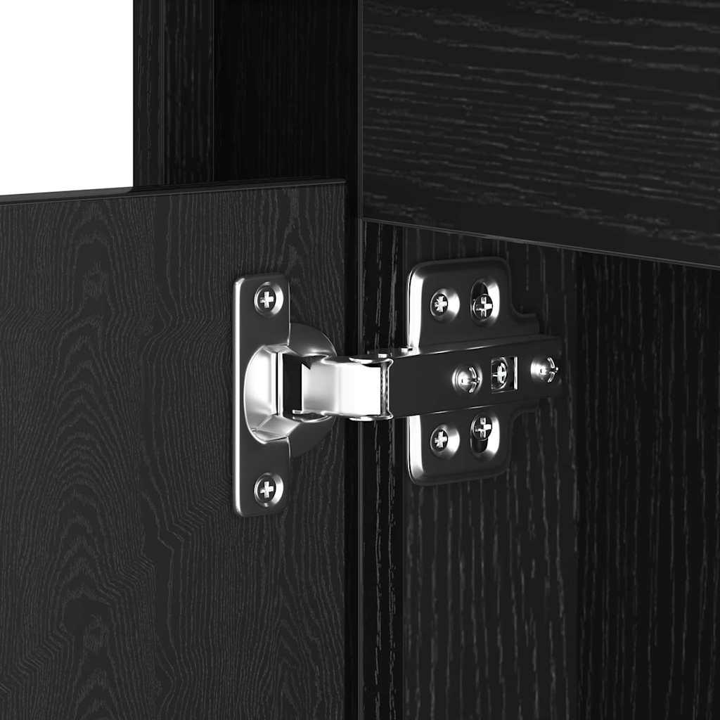 Armário de Cabeceira Preto 44 x 34.5 x 45 cm Madeira processada