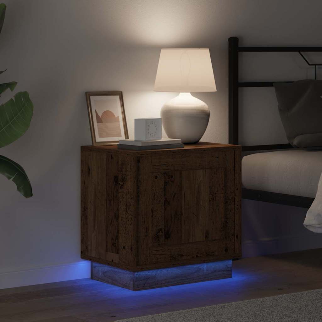 Armário de Cabeceira com Madeira antiga 44 x 34.5 x 45 cm