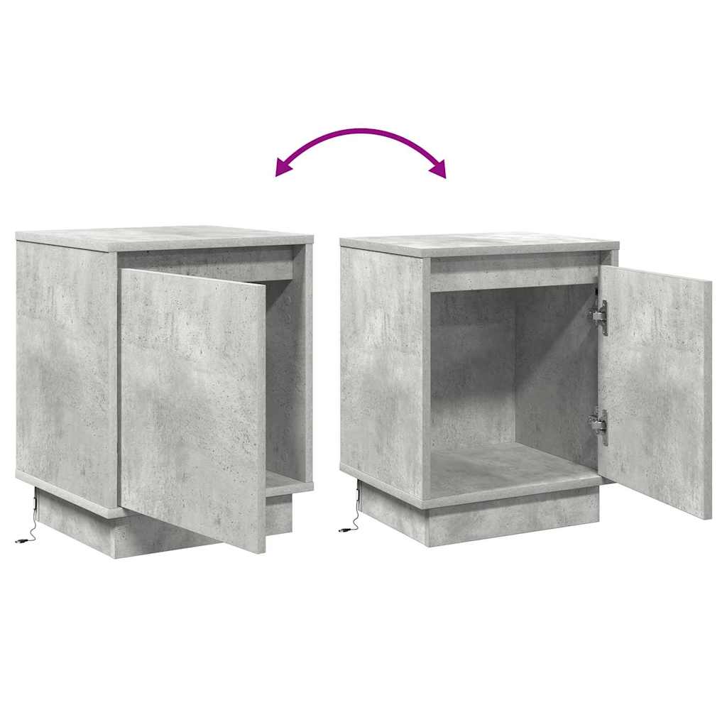 Armário de Cabeceira com Cinzento cimento 39 x 34,5 x 50 cm