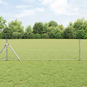 Cerca com Postes Prateado 0.6 x 10 m Aço revestido de PVC