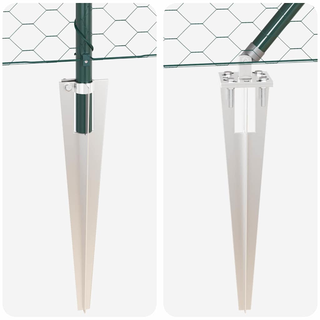 Cerca com Postes Verde 0.6 x 10 m Aço revestido de PVC