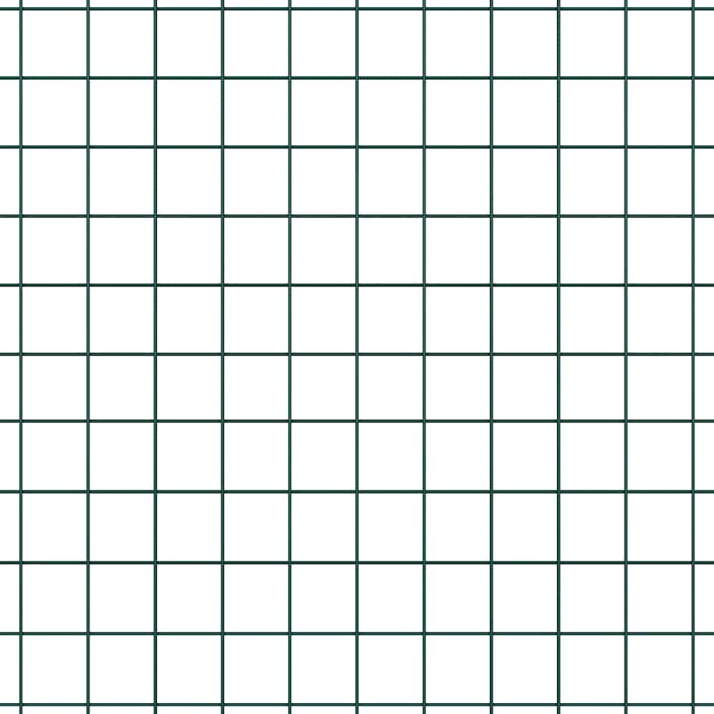 Cerca com Postes Verde 0.5 x 10 m Aço