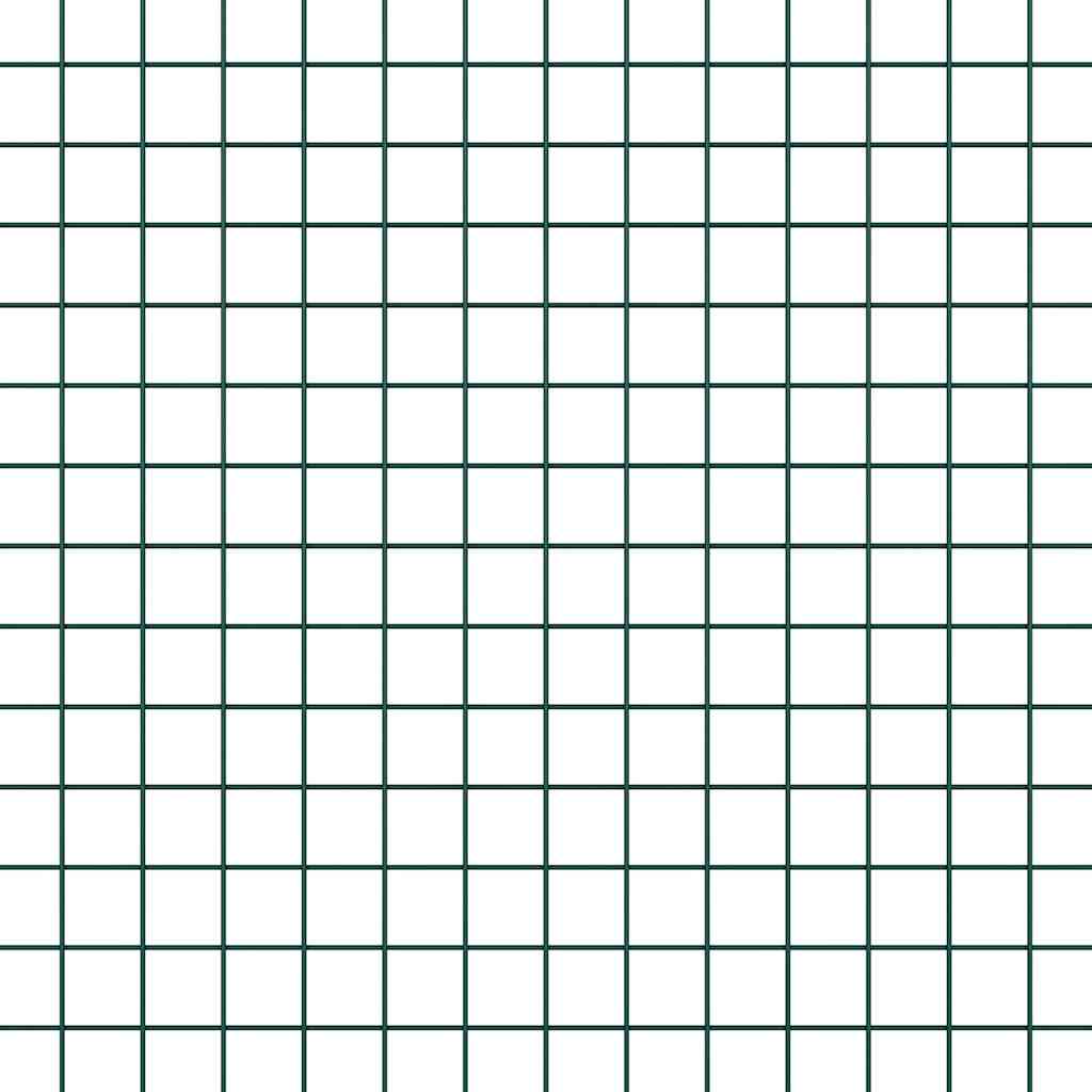 Cerca com Postes Verde 0.5 x 25 m Aço