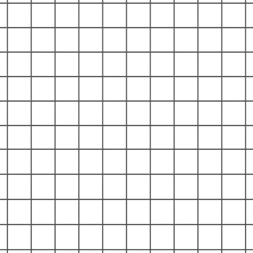 Cerca com Postes Cinzeto 0.5 x 10 m Aço