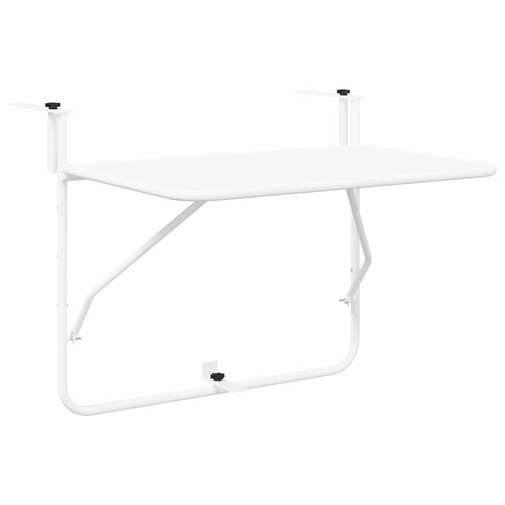 Mesa Suspensa para Varanda Branco 60 x 39 x 65 cm Aço
