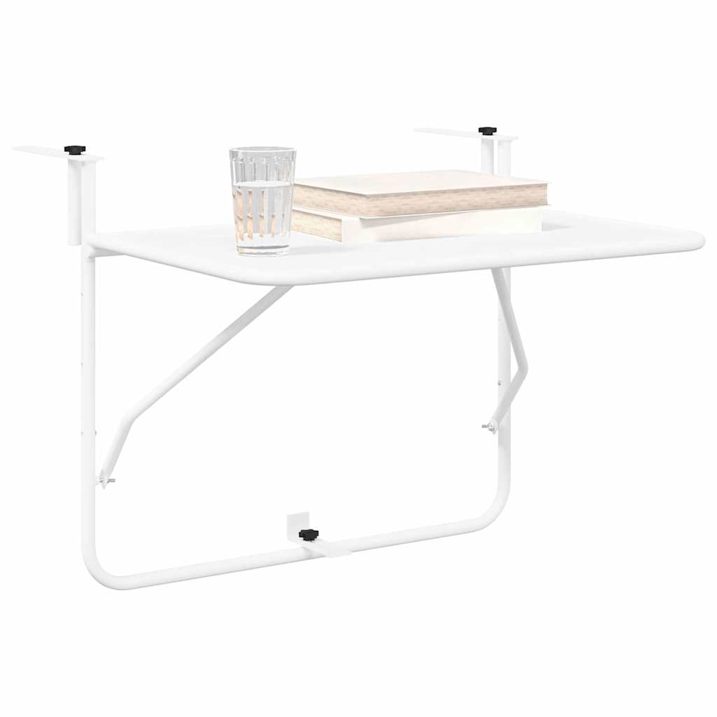 Mesa Suspensa para Varanda Branco 60 x 39 x 65 cm Aço