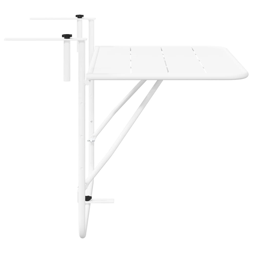 Mesa Suspensa para Varanda Branco 60 x 39 x 65 cm Aço