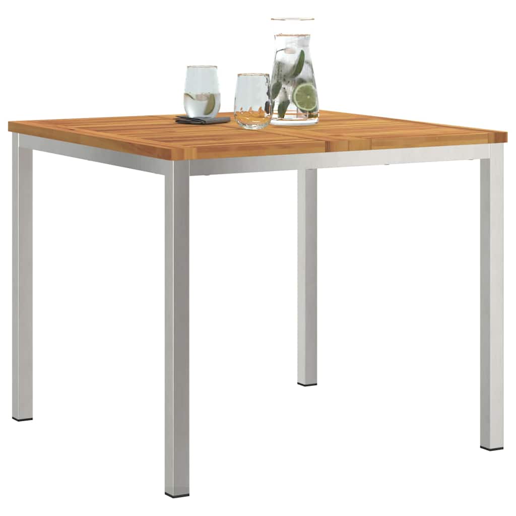 MesadeJantarExterna Castanho 200x90x75cm Madeira de Teca Sólida