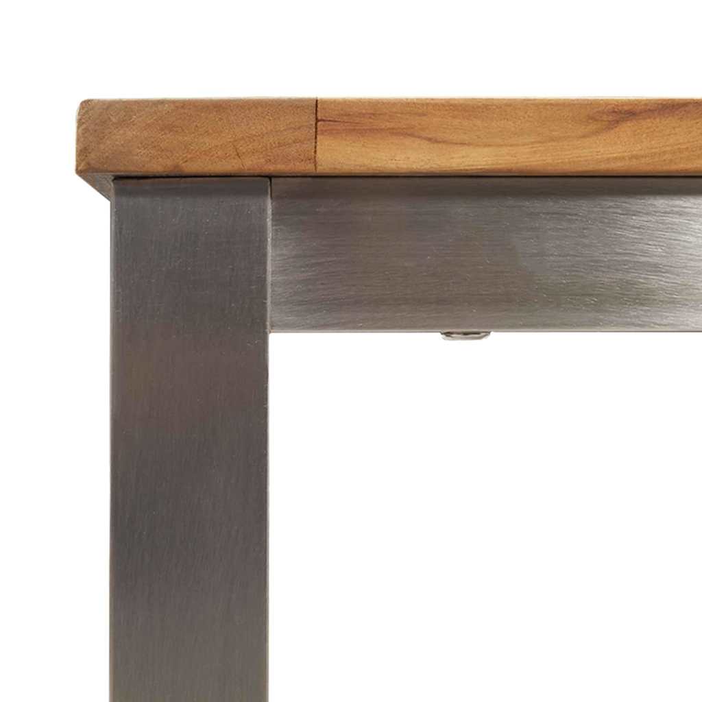 MesadeJantarExterna Castanho 200x90x75cm Madeira de Teca Sólida