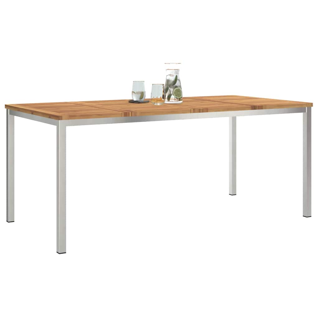MesadeJantarExterna Castanho 200x90x75cm Madeira de Teca Sólida