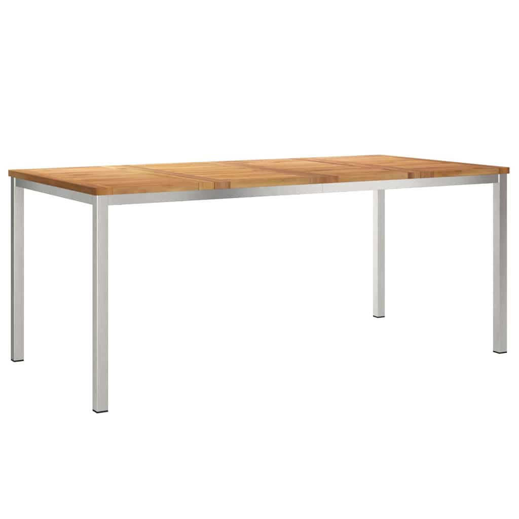 MesadeJantarExterna Castanho 200x90x75cm Madeira de Teca Sólida