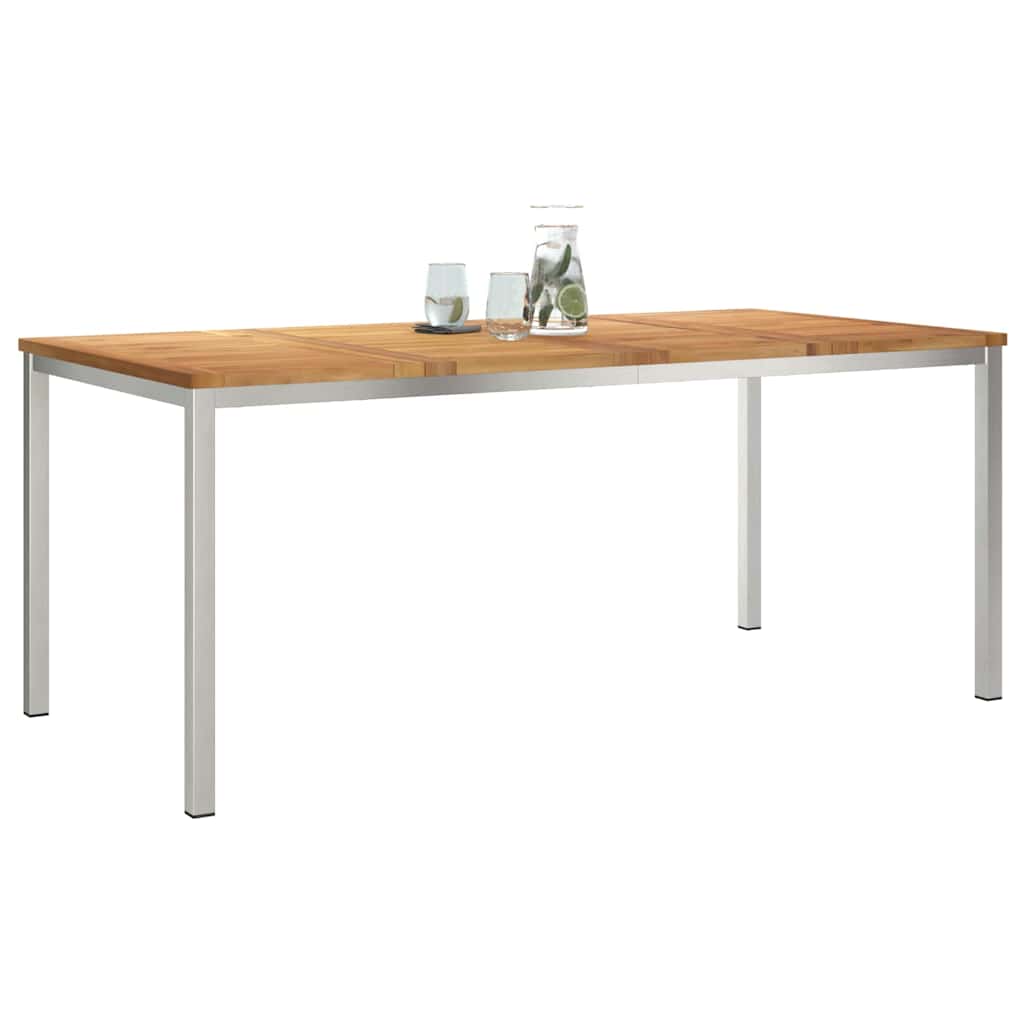 MesadeJantarExterna Castanho 200x90x75cm Madeira de Teca Sólida