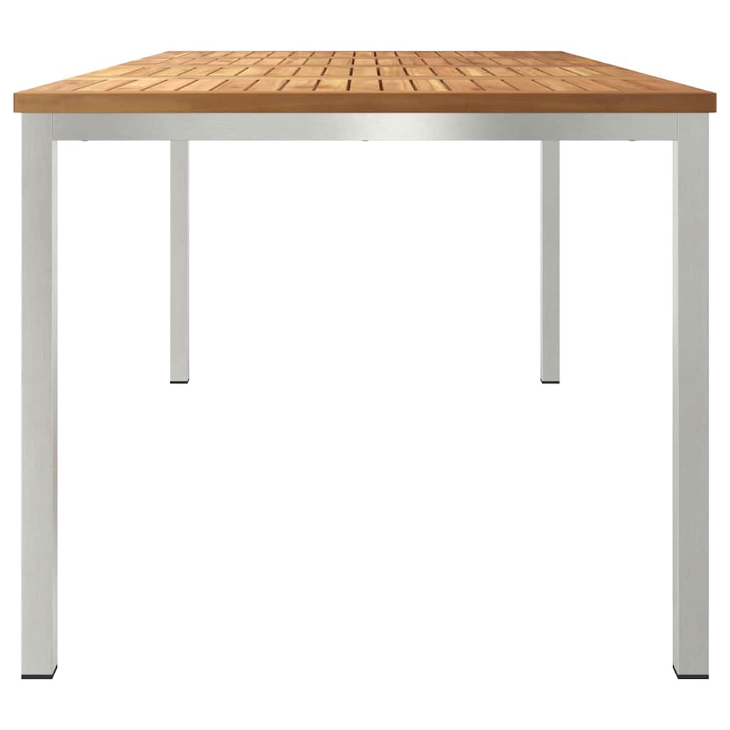 MesadeJantarExterna Castanho 200x90x75cm Madeira de Teca Sólida