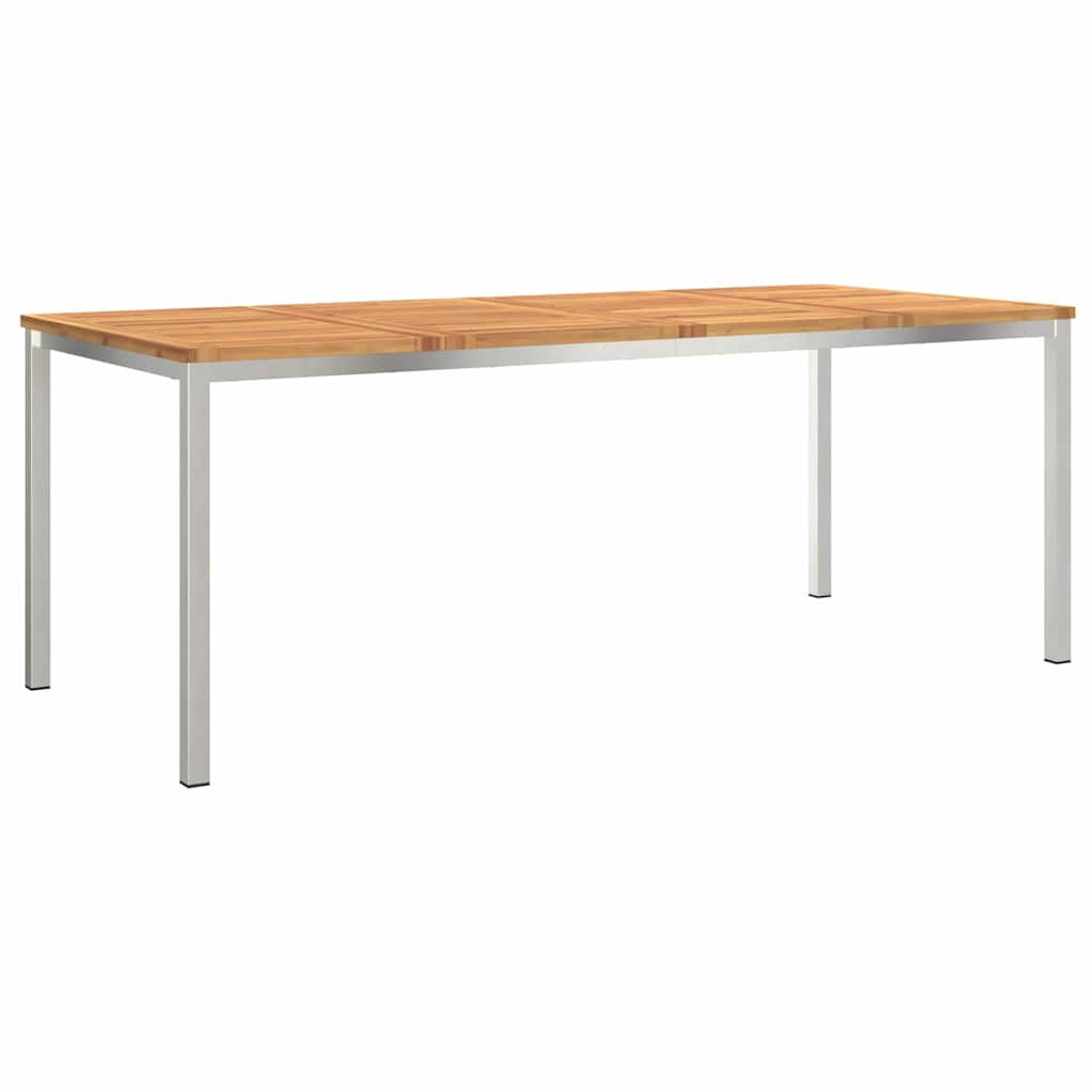 MesadeJantarExterna Castanho 200x90x75cm Madeira de Teca Sólida