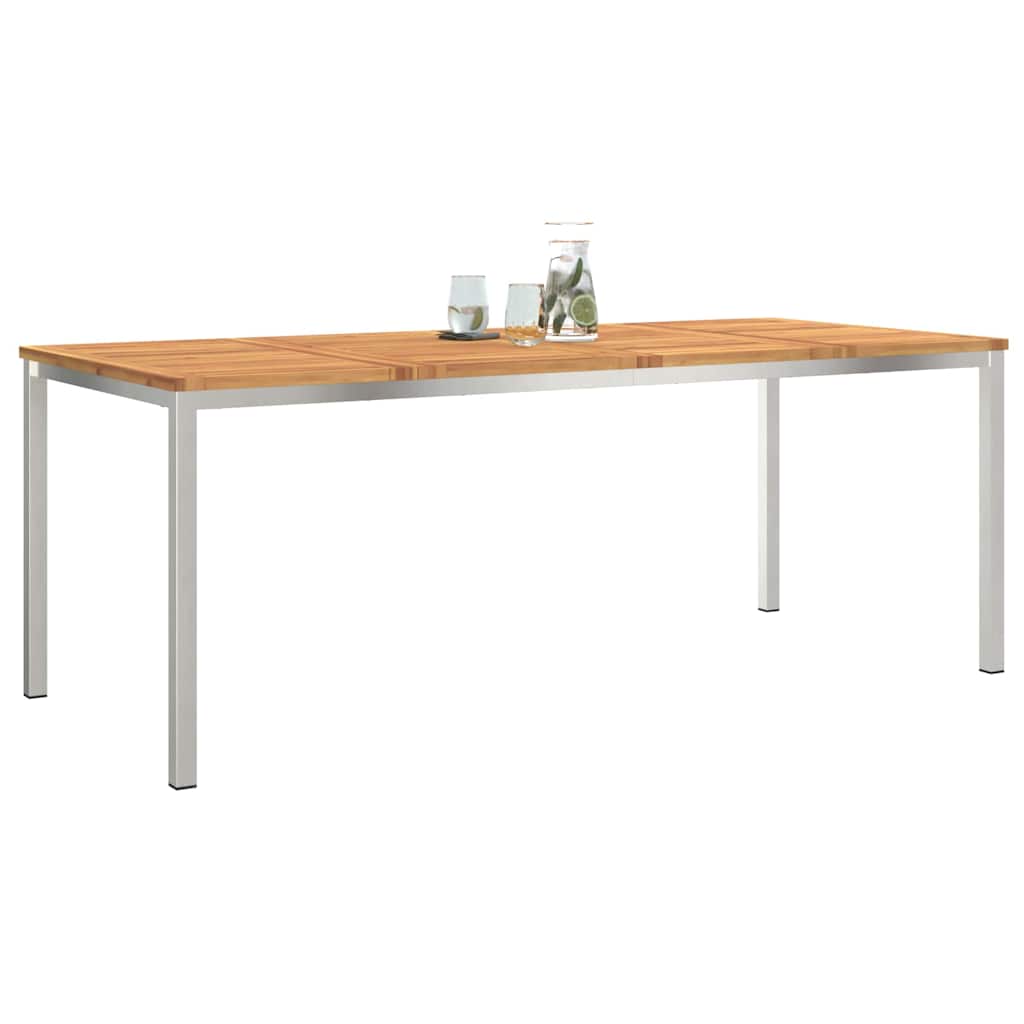 MesadeJantarExterna Castanho 200x90x75cm Madeira de Teca Sólida