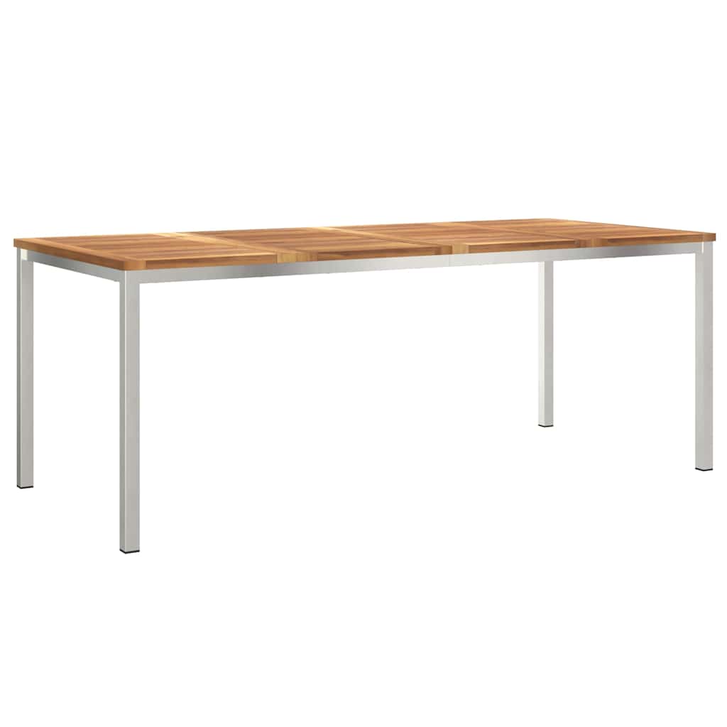 MesadeJantarExterna Castanho 200x90x75cm Madeira de Teca Sólida