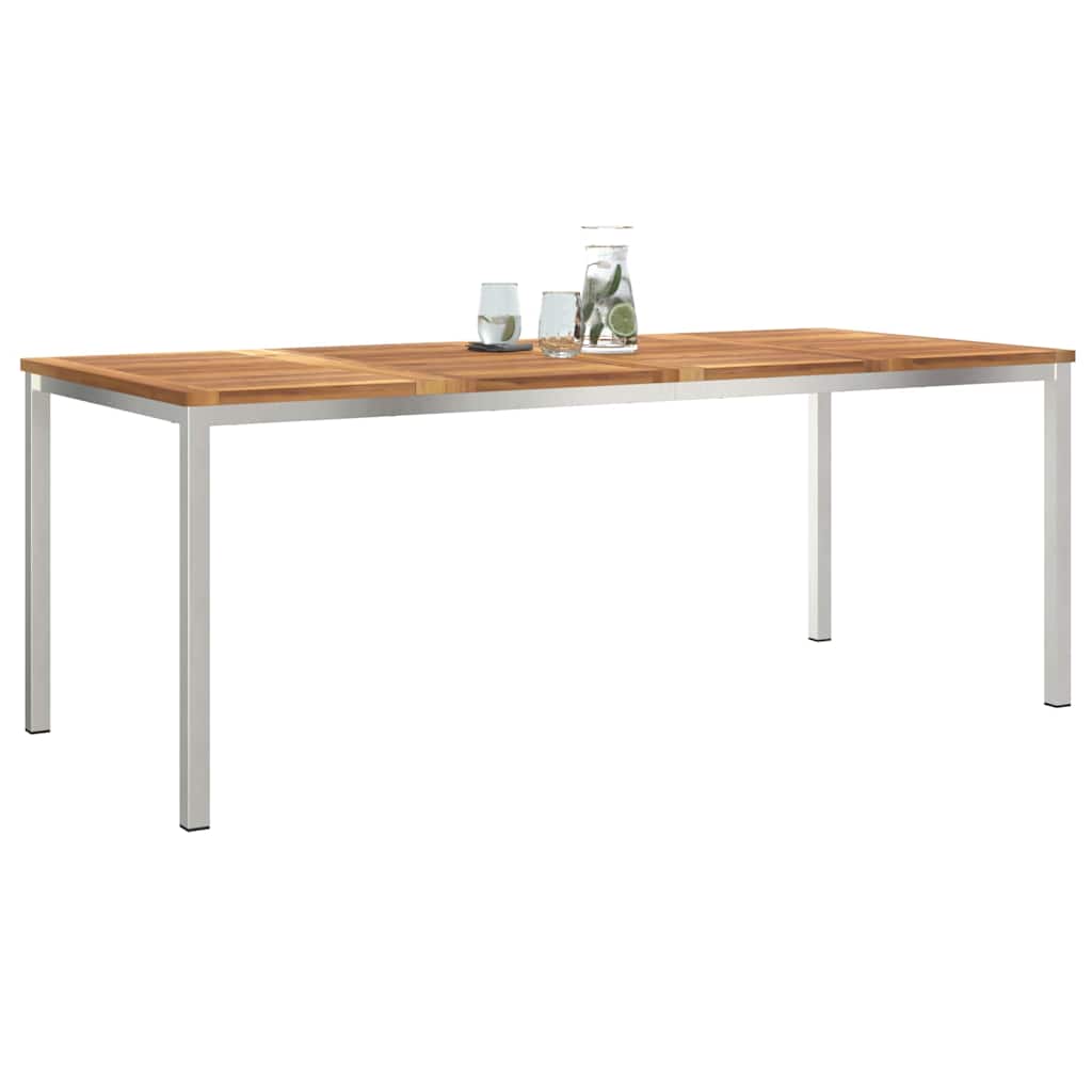 MesadeJantarExterna Castanho 200x90x75cm Madeira de Teca Sólida