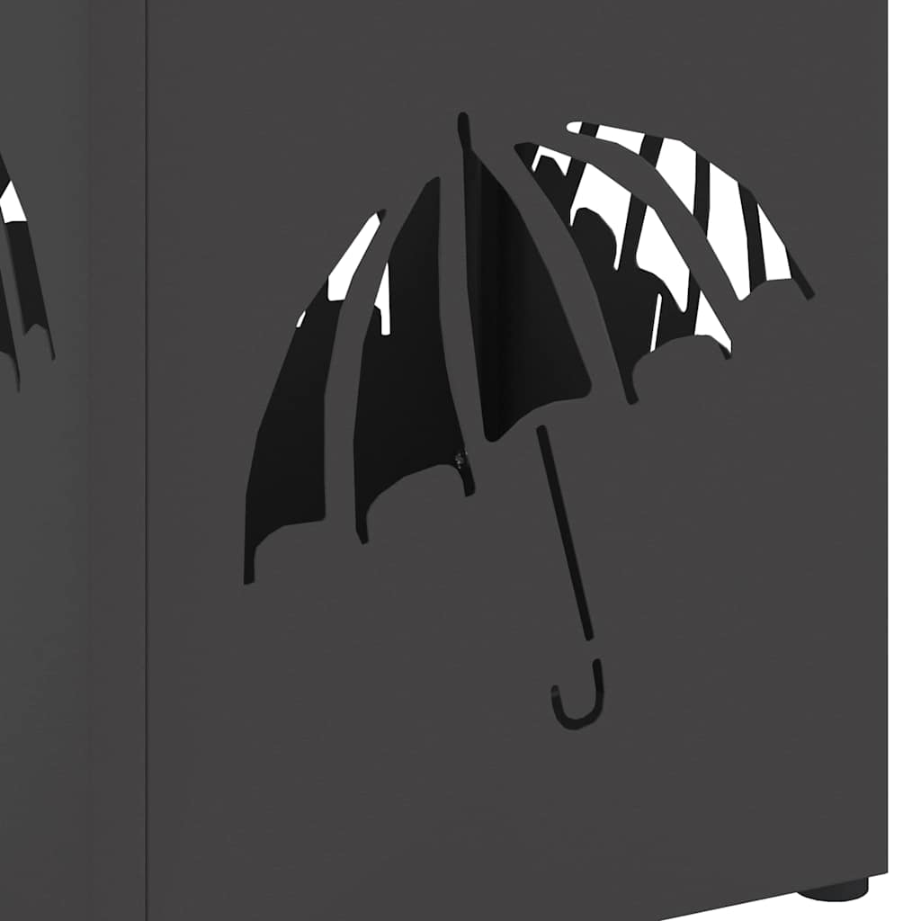 Suporte de Guarda-Sol Preto 15.5 x 15.5 x 49 cm Metal