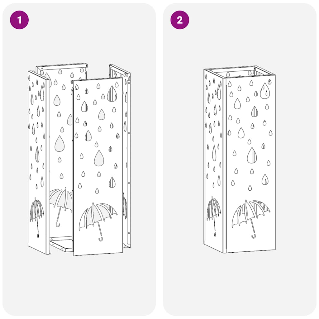 Suporte de Guarda-Sol Rosa 15.5 x 15.5 x 49 cm Metal