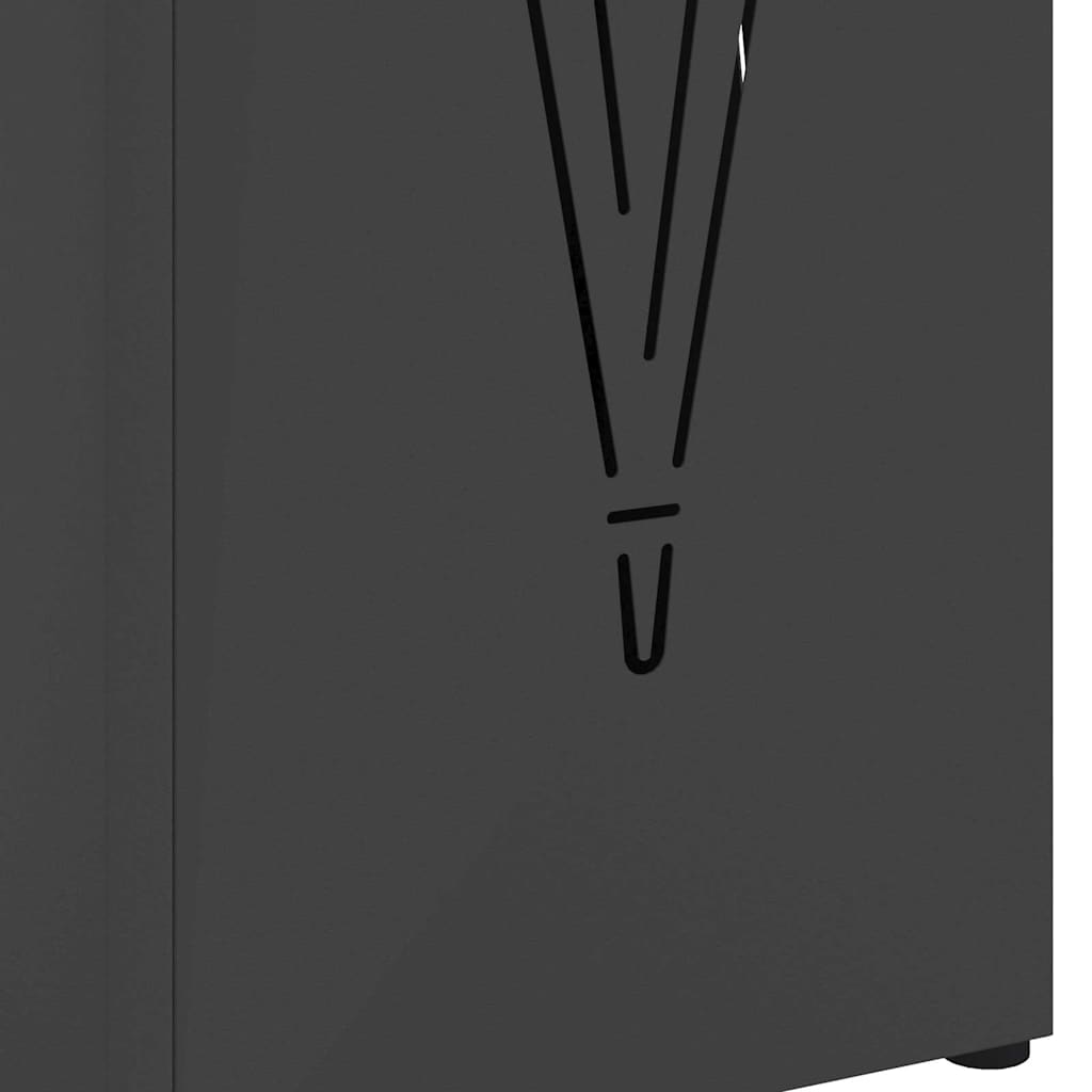 Suporte de Guarda-Sol Preto 15.5 x 15.5 x 49 cm Metal