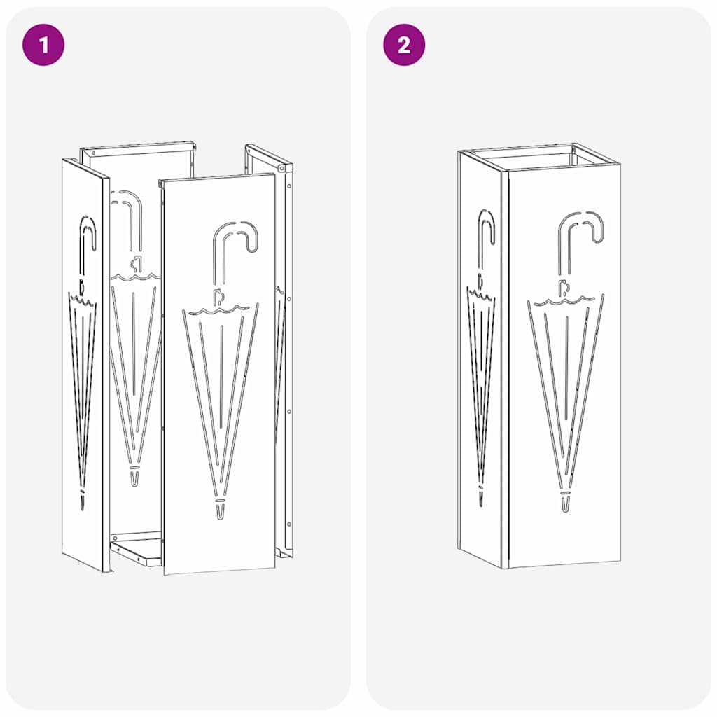 Suporte de Guarda-Sol Antracite 15.5 x 15.5 x 49 cm Metal