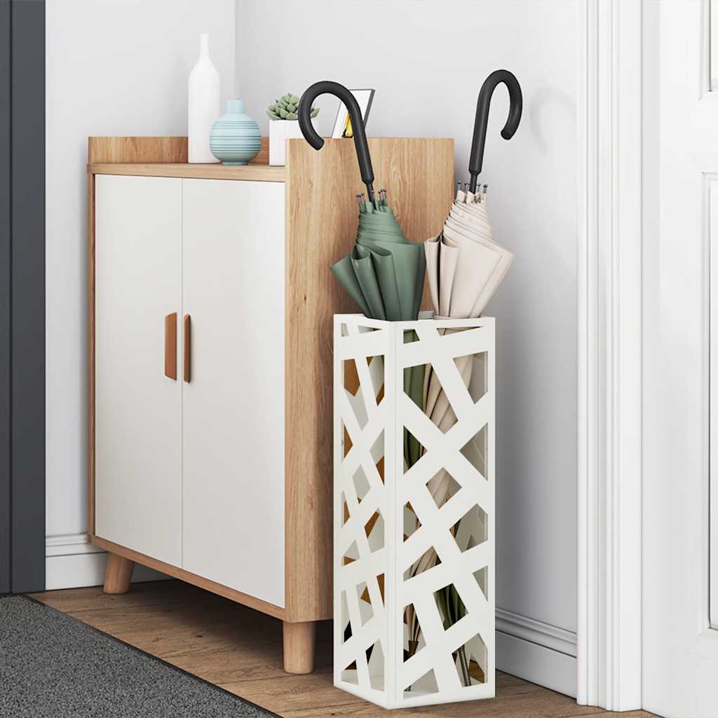 Suporte de Guarda-Sol Branco 15.5 x 15.5 x 49 cm Metal