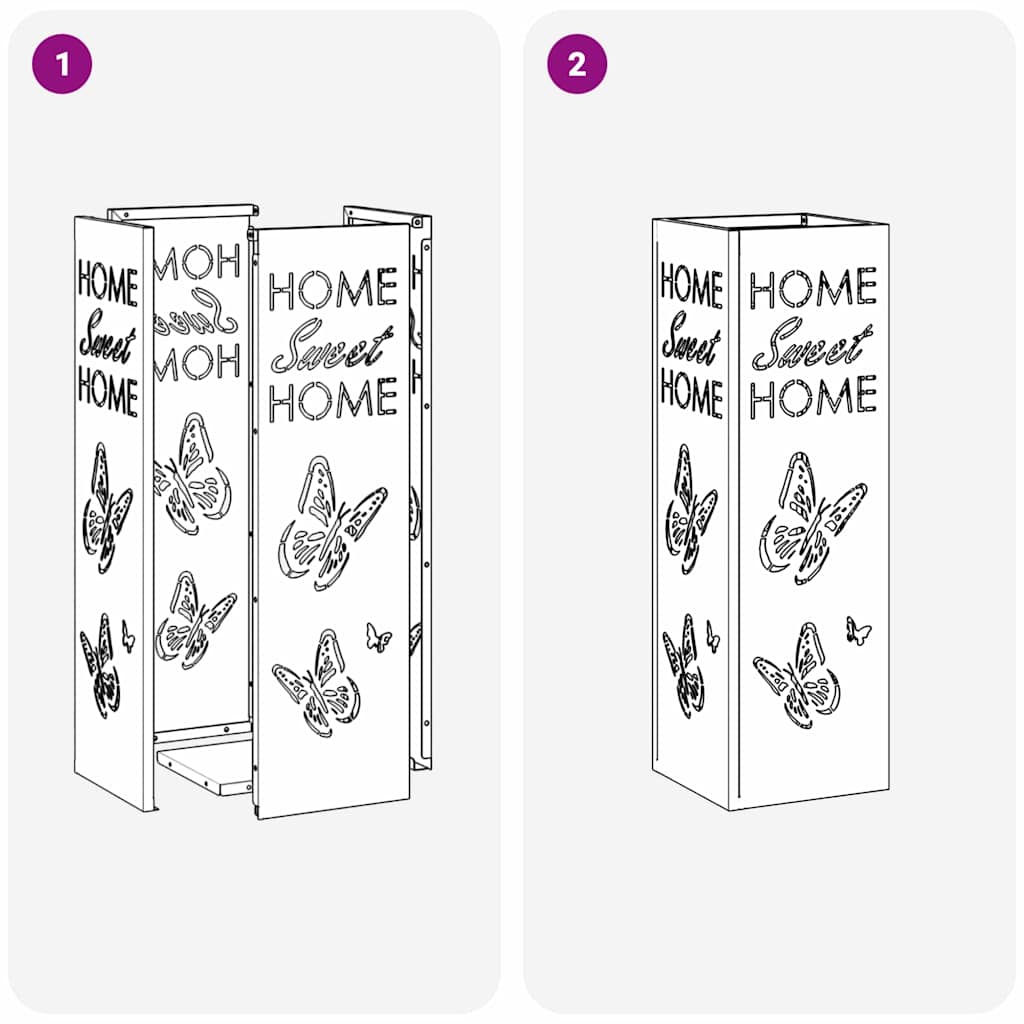 Suporte de Guarda-Sol Rosa 15.5 x 15.5 x 49 cm Metal